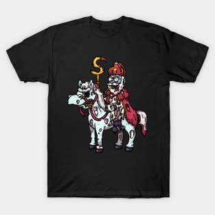 Horror Saint Nicholas On Horse T-Shirt